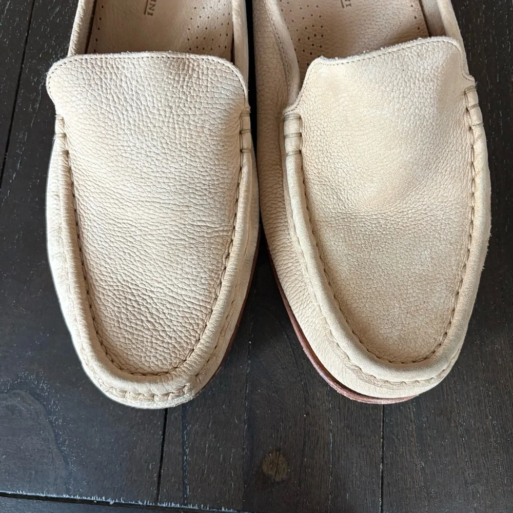 Giorgio Brutini Beige Neutral‎ Suede Leather Loafers Old Money Size 13D Classic - Picture 6 of 11
